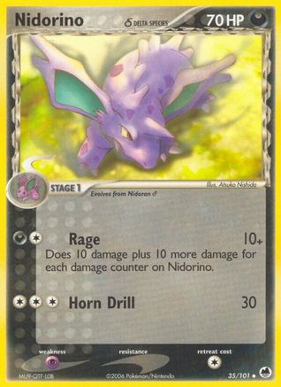 Nidorino δ 35/101 - Dragon Frontiers Reverse Holofoil