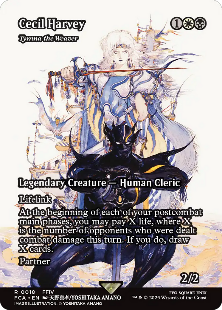 Tymna the Weaver (FCA-018) - FINAL FANTASY: Through the Ages / Cecil Harvey (Borderless) Foil