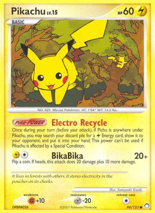 Pikachu 94/123 - Mysterious Treasures Reverse Holofoil