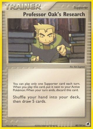 Professor Oak's Research 80/101 - Dragon Frontiers Reverse Holofoil