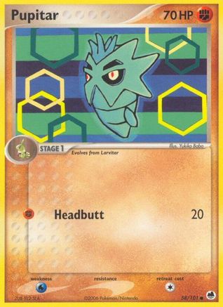 Pupitar 58/101 - Dragon Frontiers Reverse Holofoil