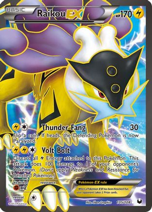 Raikou EX (105 Full Art) 105/108 - Dark Explorers Holofoil