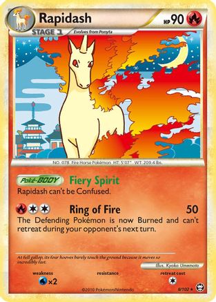 Rapidash 8/102 - Triumphant Reverse Holofoil