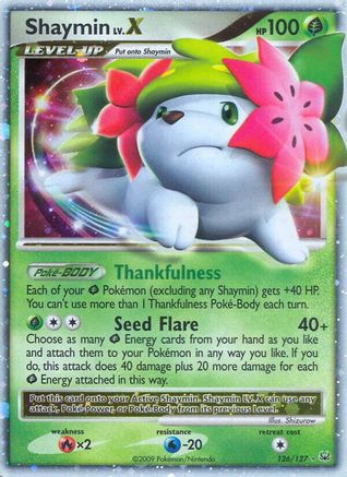 Shaymin Lv.X (Land Forme) 126/127 - Platinum Holofoil