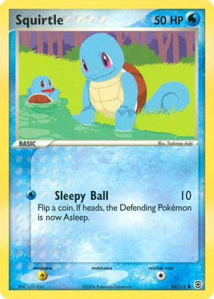 Squirtle - 082/112 82/112 - FireRed & LeafGreen Reverse Holofoil