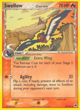 Swellow δ 40/101 - Dragon Frontiers