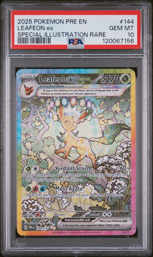 Leafeon ex Special Illustration Rare #144 PSA 10