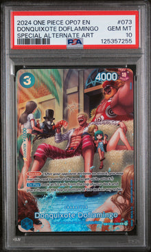 ONE PIECE DONQUIXOTE DOFLAMINGO OP07 SPECIAL ALTERNATE ART PSA 10
