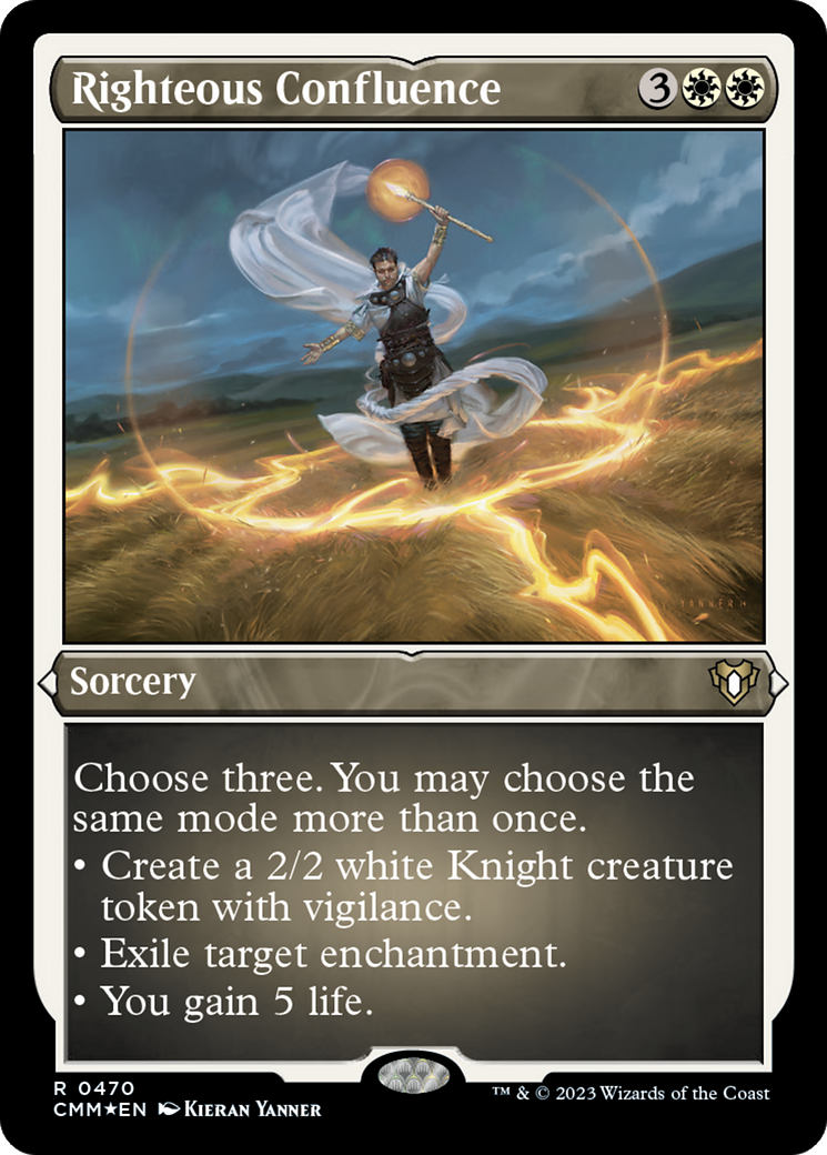 Righteous Confluence (CMM-470) - Commander Masters Etched Foil