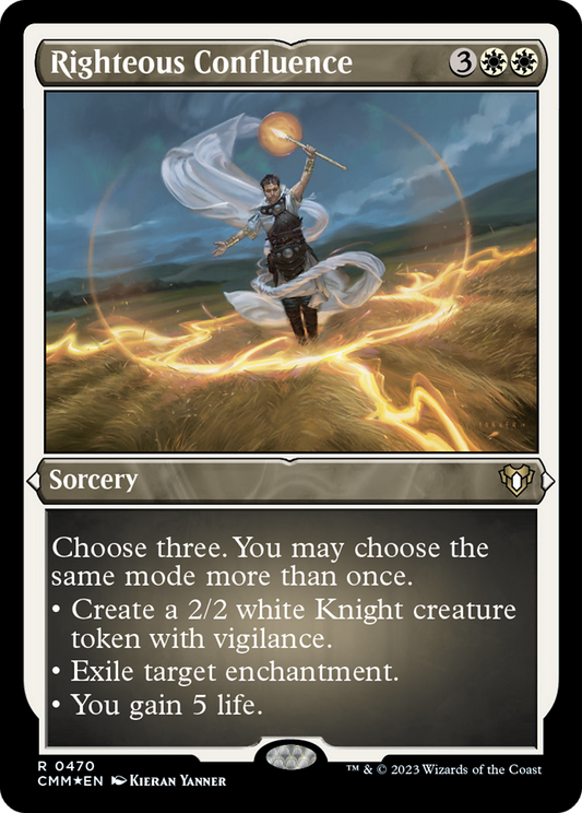 Righteous Confluence (CMM-470) - Commander Masters Etched Foil