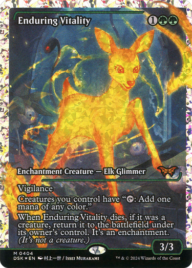 Enduring Vitality (DSK-404) - Duskmourn: House of Horror: (Showcase) Foil