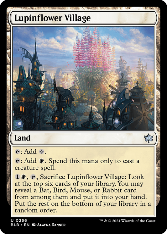 Lupinflower Village (BLB-256) - Bloomburrow Foil