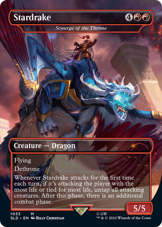 Scourge of the Throne (SLD-1033) - Secret Lair Drop / Stardrake (Borderless) Foil