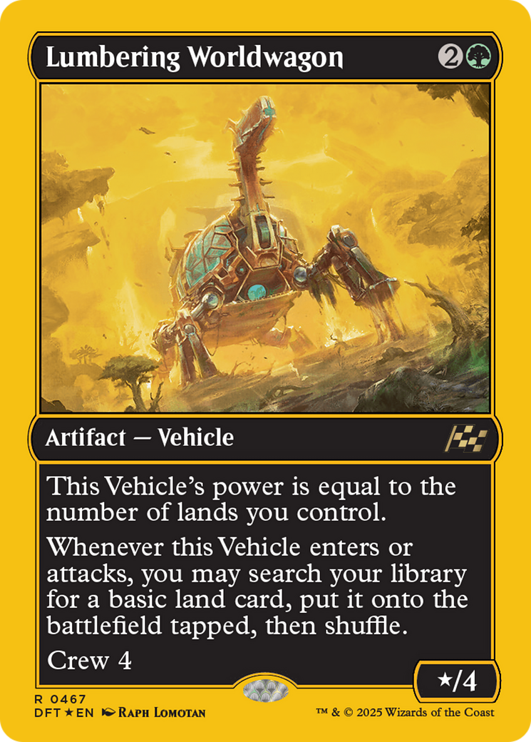 Lumbering Worldwagon (First-Place Foil) (DFT-467) - Aetherdrift Foil