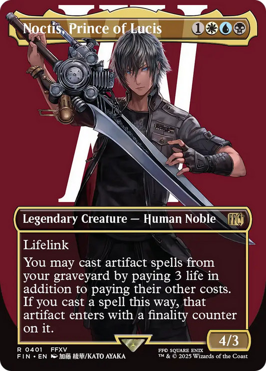 Noctis, Prince of Lucis (Borderless) (FIN-401) - FINAL FANTASY Foil