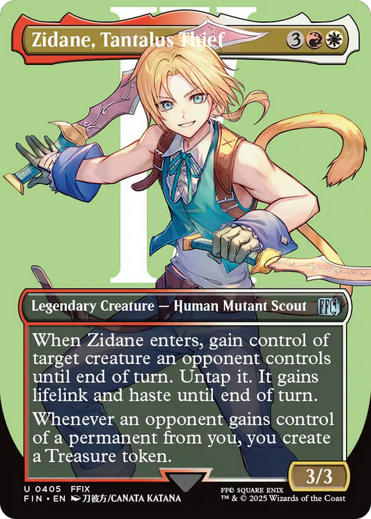 Zidane, Tantalus Thief (Borderless) (FIN-405) - FINAL FANTASY Foil