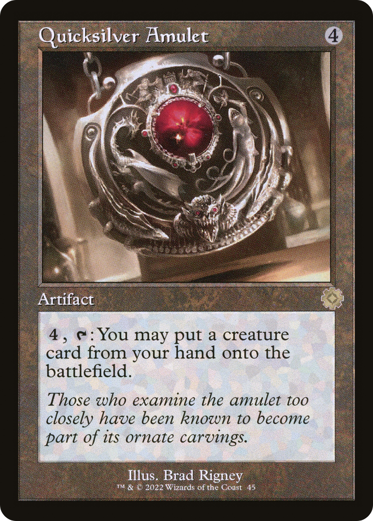 Quicksilver Amulet (BRR-045) - The Brothers' War Retro Artifacts