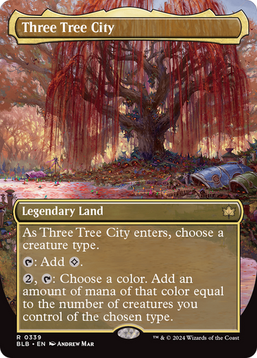 Three Tree City (Borderless) (0339) (BLB-339) - Bloomburrow (Borderless)