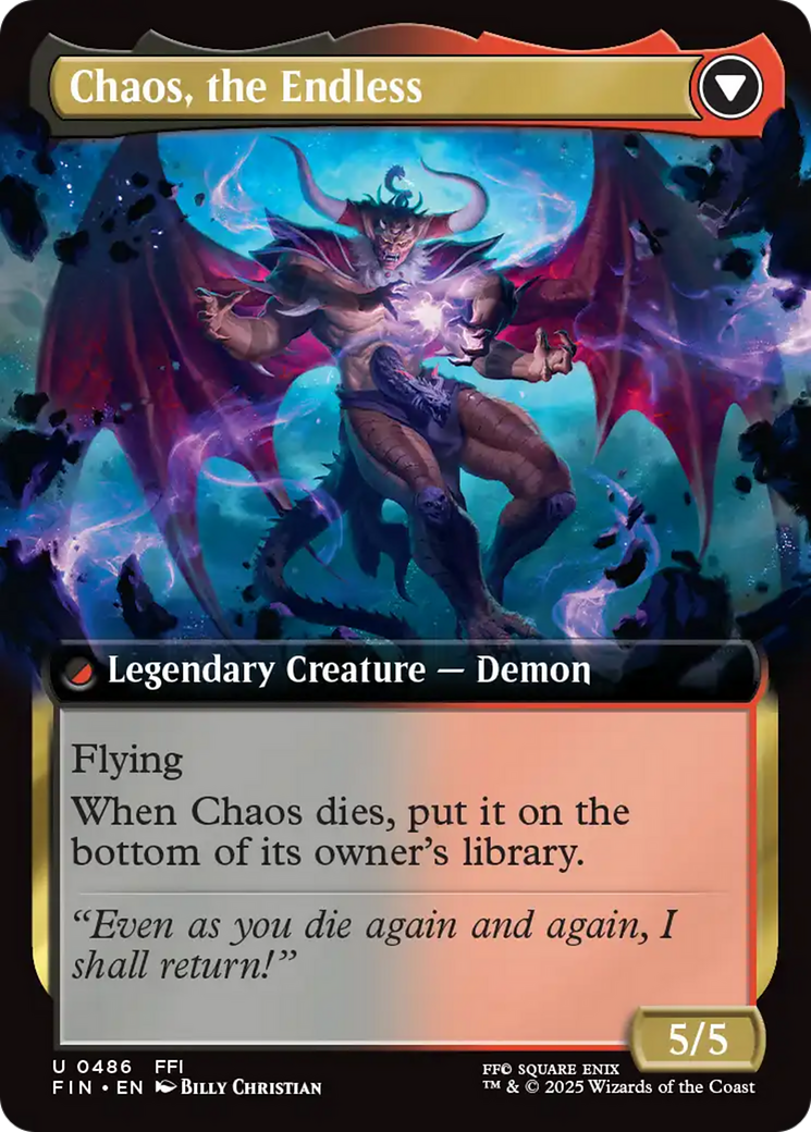 Garland, Knight of Cornelia // Chaos, the Endless (FIN-486) - FINAL FANTASY: (Extended Art) Foil