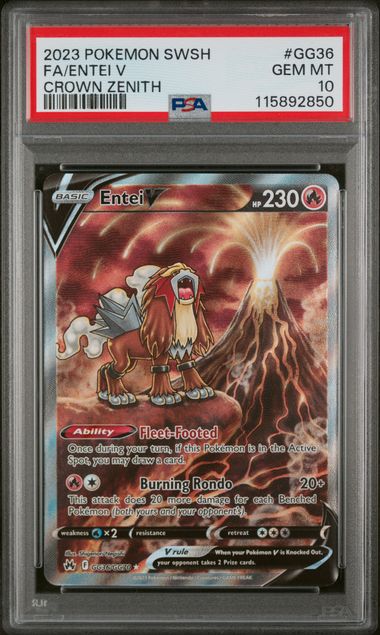 Entei V Crown Zenith FA PSA 10