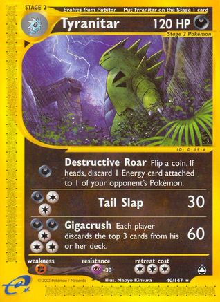 Tyranitar/147 - Aquapolis Reverse Holofoil