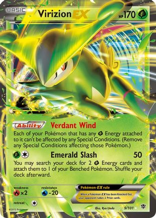 Virizion EX 9/101 - Plasma Blast Holofoil