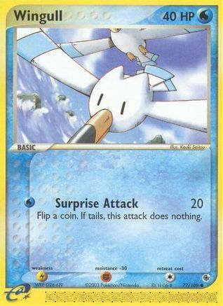 Wingull 77/109 - Ruby and Sapphire Reverse Holofoil