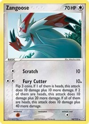 Zangoose 34/110 - Holon Phantoms Reverse Holofoil