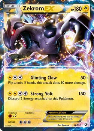 Zekrom EX 52/113 - Legendary Treasures Holofoil