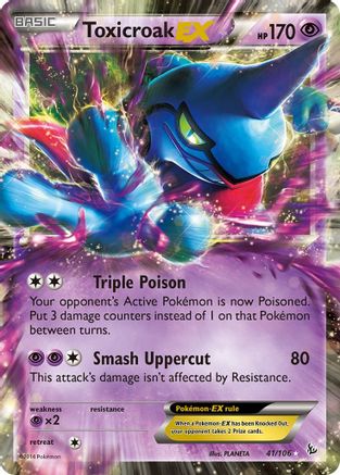 Toxicroak EX 41/106 - XY  Flashfire Holofoil