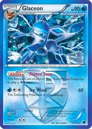 Glaceon Team Plasma Shattered Glass Holo