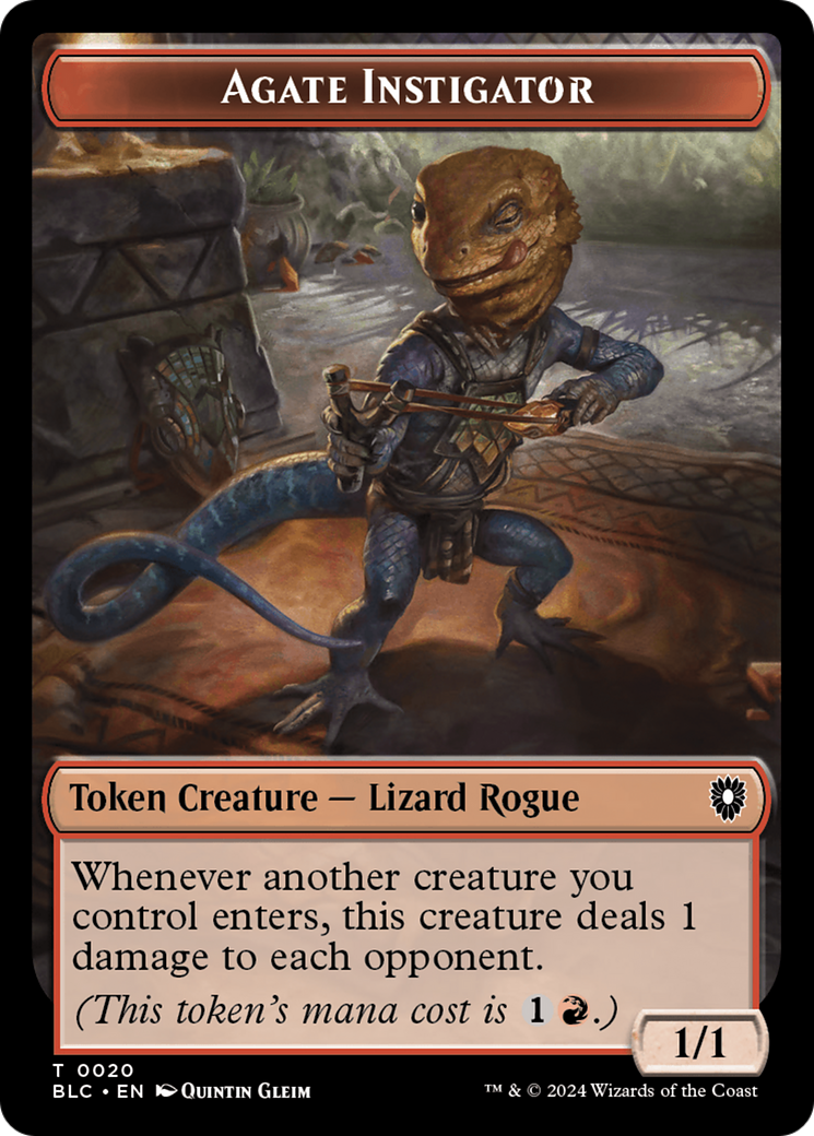 Agate Instigator (TBLC-020) - Bloomburrow Commander Tokens Foil