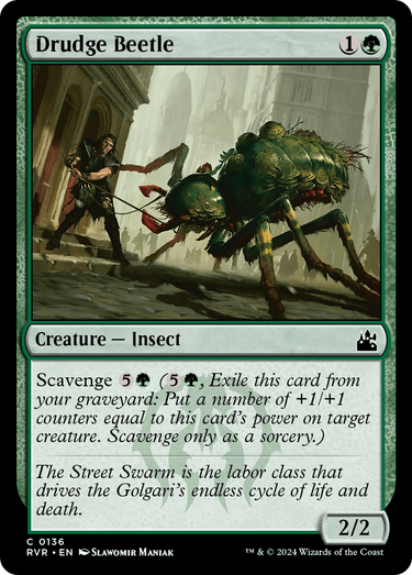 Drudge Beetle (RVR-136) - Ravnica Remastered Foil