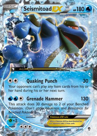 Seismitoad EX 20/111 - XY  Furious Fists Holofoil