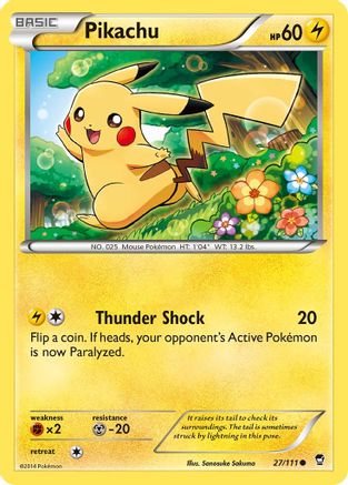 Pikachu 27/111 - XY  Furious Fists Reverse Holofoil