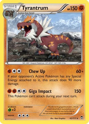 Tyrantrum 62/111 - XY  Furious Fists