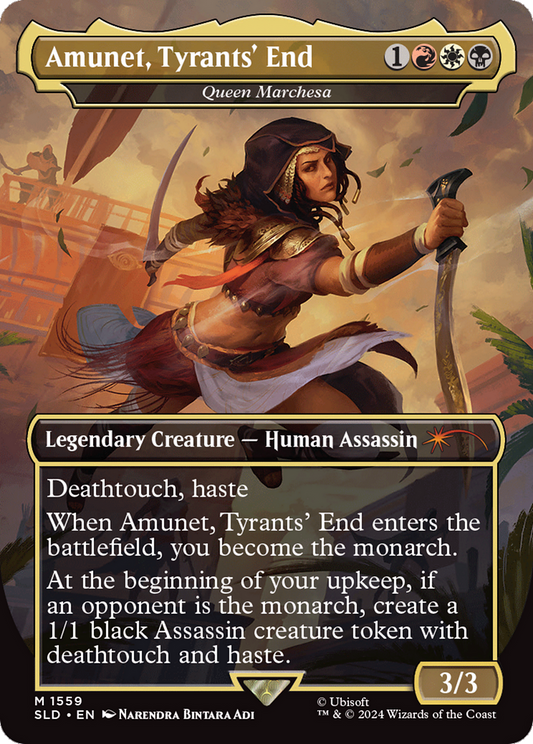 Queen Marchesa (SLD-1559) - Secret Lair Drop / Amunet, Tyrants' End: (invereted) (Borderless) Foil