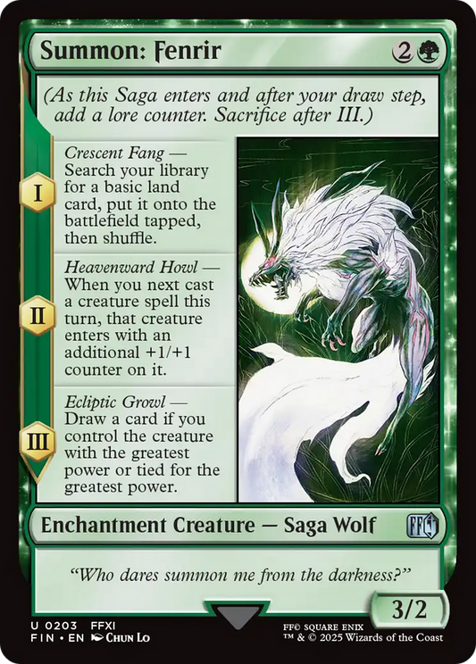 Summon: Fenrir (FIN-203) - FINAL FANTASY