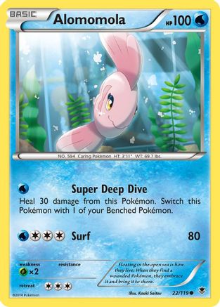 Alomomola 22/119 - XY  Phantom Forces Reverse Holofoil