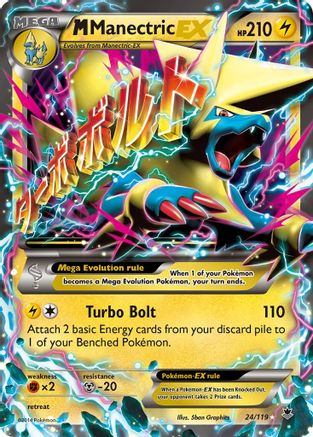 M Manectric EX 24/119 - XY  Phantom Forces Holofoil
