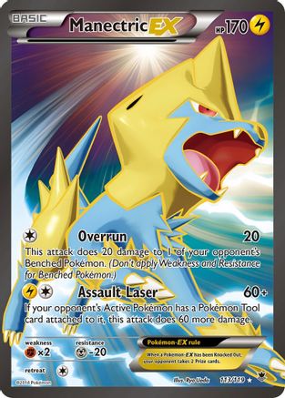 Manectric EX (113 Full Art) 113/119 - XY  Phantom Forces Holofoil