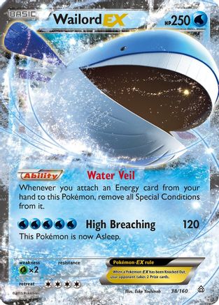 Wailord EX 38/160 - XY  Primal Clash Holofoil