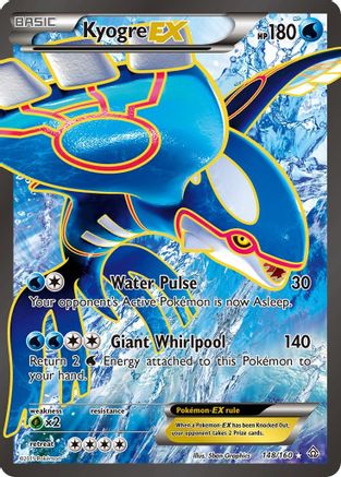 Kyogre EX (148 Full Art) 148/160 - XY  Primal Clash Holofoil