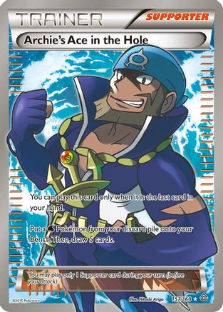 Archie's Ace in the Hole (157 Full Art) 157/160 - XY  Primal Clash Holofoil