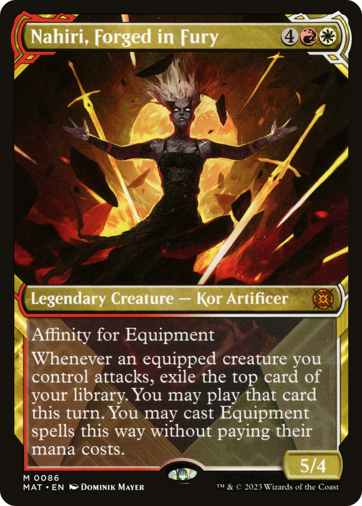 Nahiri, Forged in Fury (MAT-086) - March of the Machine: The Aftermath: (Showcase) Foil