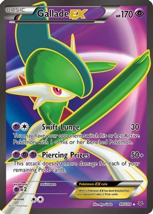 Gallade EX (99 Full Art) 99/108 - XY  Roaring Skies Holofoil