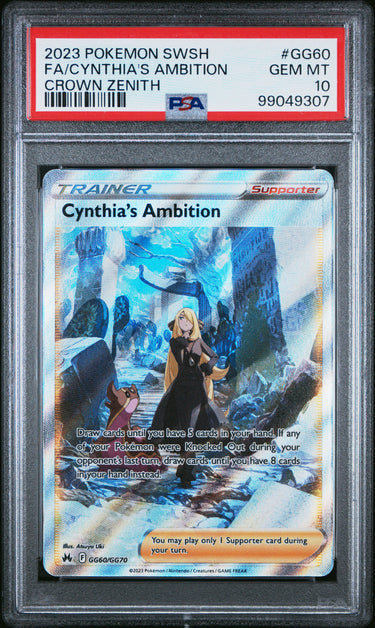 Cynthia's Ambition Full Art #GG60 PSA 10
