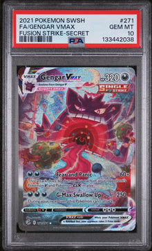 FUSION STRIKE #271 FA/GENGAR VMAX FUSION STRIKE-SECRET PSA 10