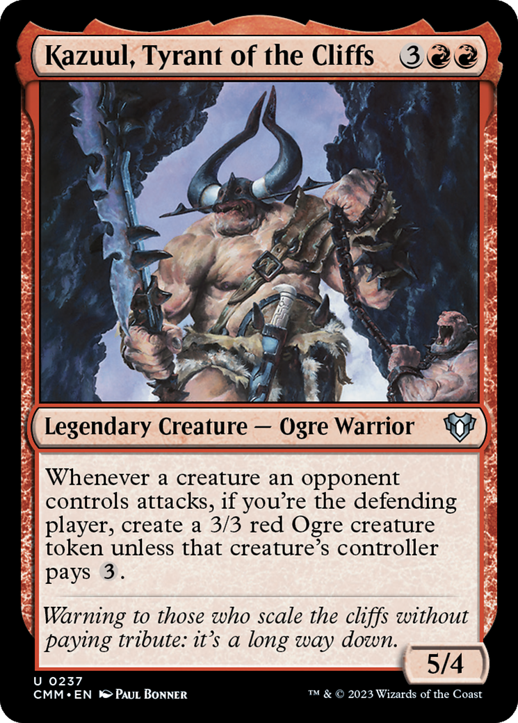 Kazuul, Tyrant of the Cliffs (CMM-237) - Commander Masters