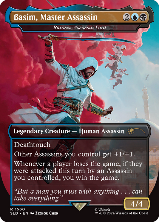 Ramses, Assassin Lord (SLD-1560) - Secret Lair Drop / Basim, Master Assassin (Borderless) Foil